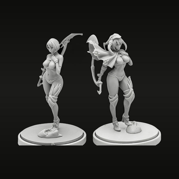 Sickle Knight Female Warrior 45mm Resin Figure Kit