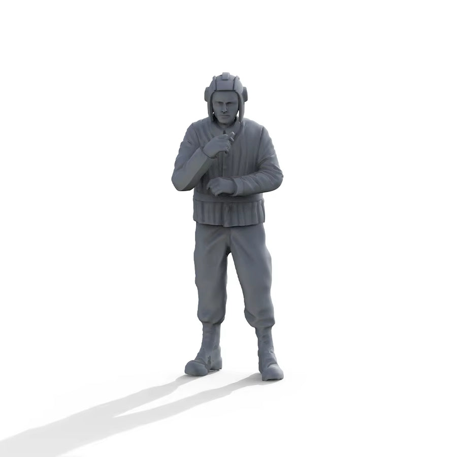 WWII Soviet Tank Crew Three Figure Set 1/48 Resin Kit - resin model view 3