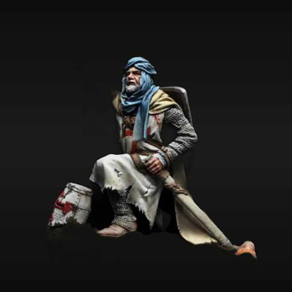 Medieval Crusader Knight Kneeling 75mm Resin Figure Kit