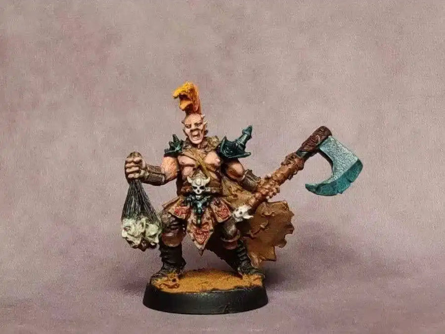 Fantasy Female Cacique Berserker Tyrant with Axe 75mm Resin Figure Kit - resin model view 5