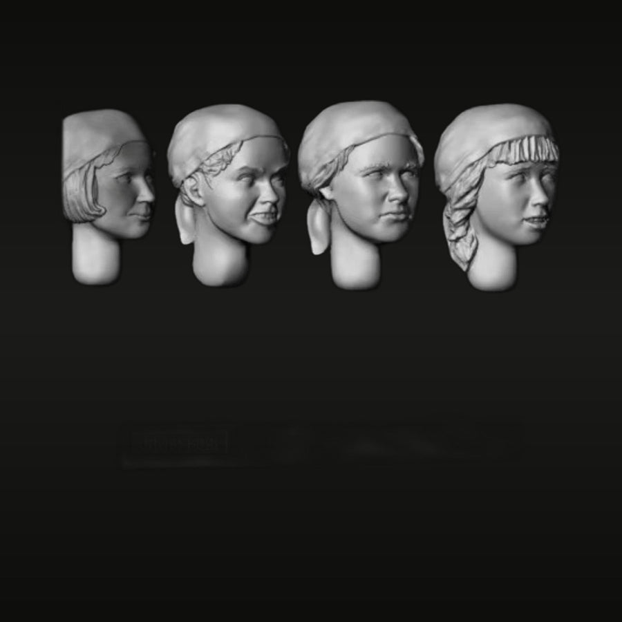 Ancient Female Heads Bust Set 1/35 Scale Resin Kit - unpainted resin model kit