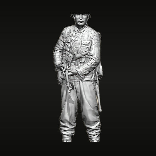 WWII German Soldier with Helmet 1/16 Resin Figure Kit