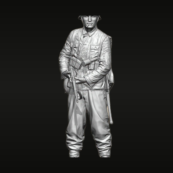 WWII German Infantryman with K98 Rifle 1/16 Resin Figure Kit