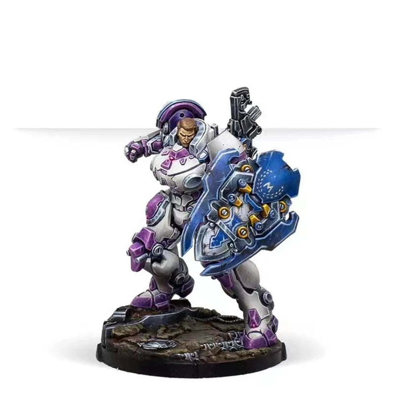 Sci-Fi Caskuda vs Maximus Power Armor Duel 28mm Resin Figure Set Kit - resin model view 2