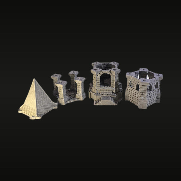 Medieval Stone Windmill Tower Resin Terrain Diorama Kit