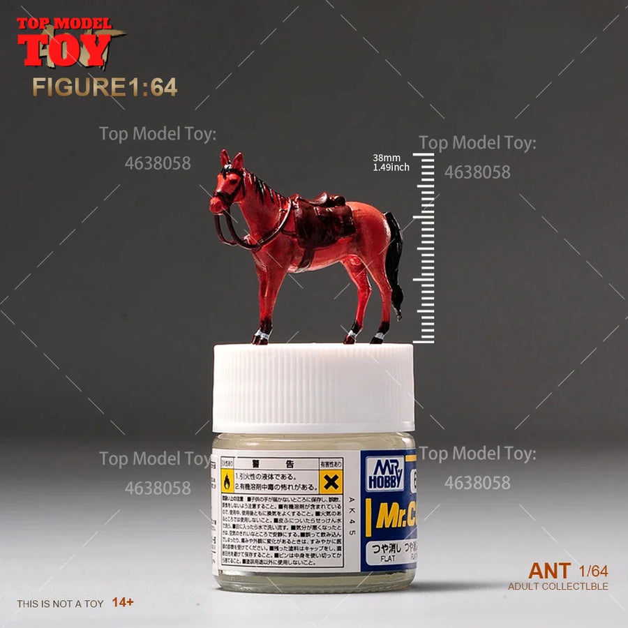Painted Miniatures 1/64 1/87 Scale Cowgirl Horse Micro Animal Female Scene Figure Doll Unpainted Model for Car Vehicles