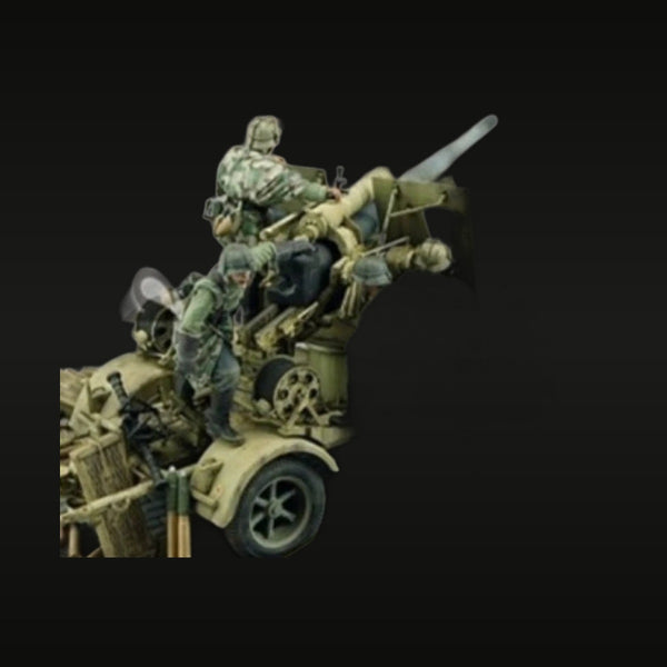 WWII German AA Gun Crew 37mm Flak 1/35 Resin Figure Kit