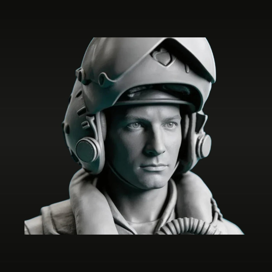 Retro Astronaut Pilot 1/32 Scale Resin Figure Kit - unpainted resin model kit
