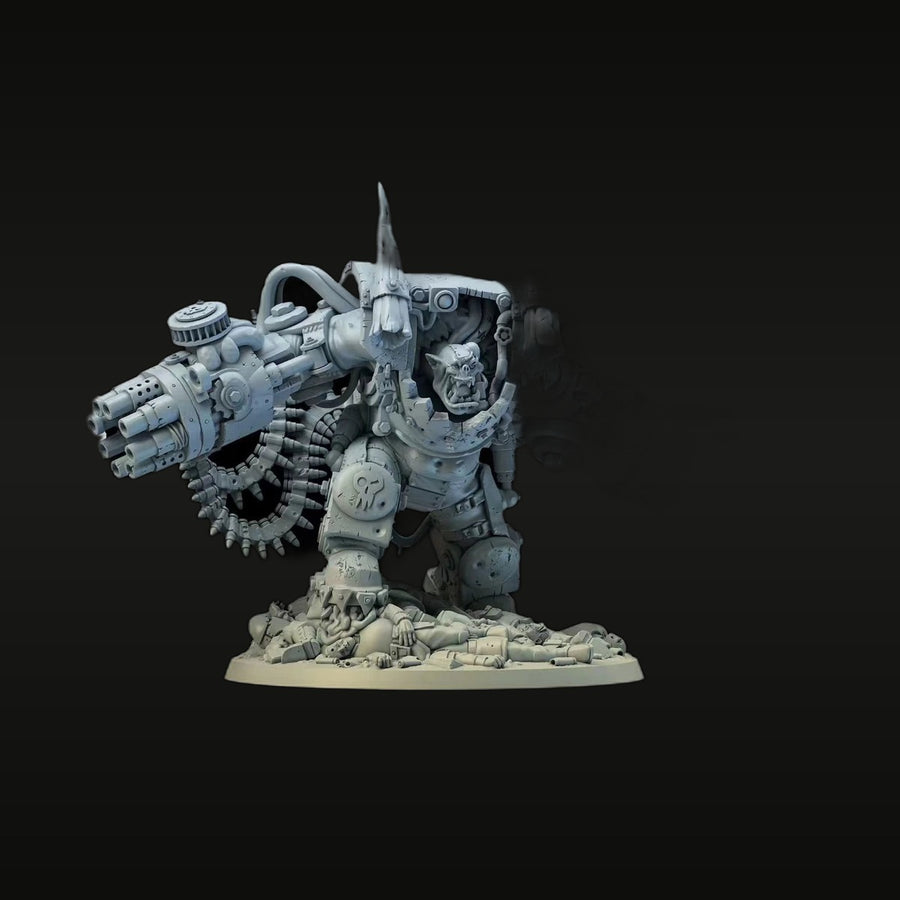 Orc Bone Uncle Heavy Assault 28mm Resin Figure Kit - unpainted resin model kit