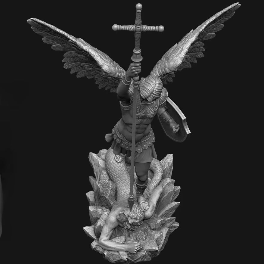1/20 Scale Fantasy Hobby Miniature Angel Long Michael Collection Toy Resin Figure Model Kit Unassembled Unpainted Free Shipping