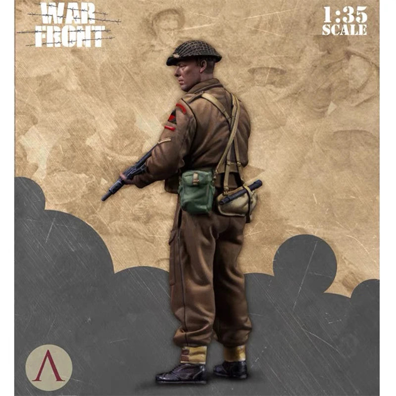 WWII British NCO Sergeant with Lee-Enfield 1/35 Resin Figure Kit - resin model view 3