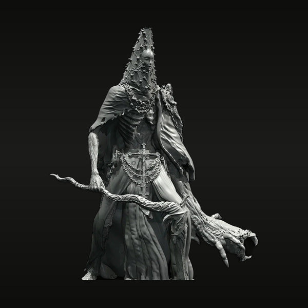Fantasy Dark Sorceress Queen with Staff 38mm Resin Figure Kit