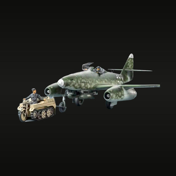 WWII German Me 262 Fighter-Bomber with Kettenkraftrad Diorama 1/48 Resin Kit