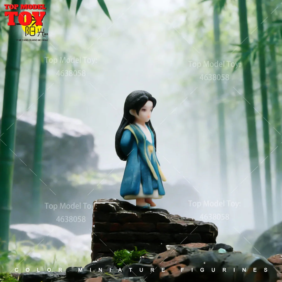 Fantasy Female Immortal Cultivator Blue Robes 1/64 Resin Figure Kit - resin model view 3