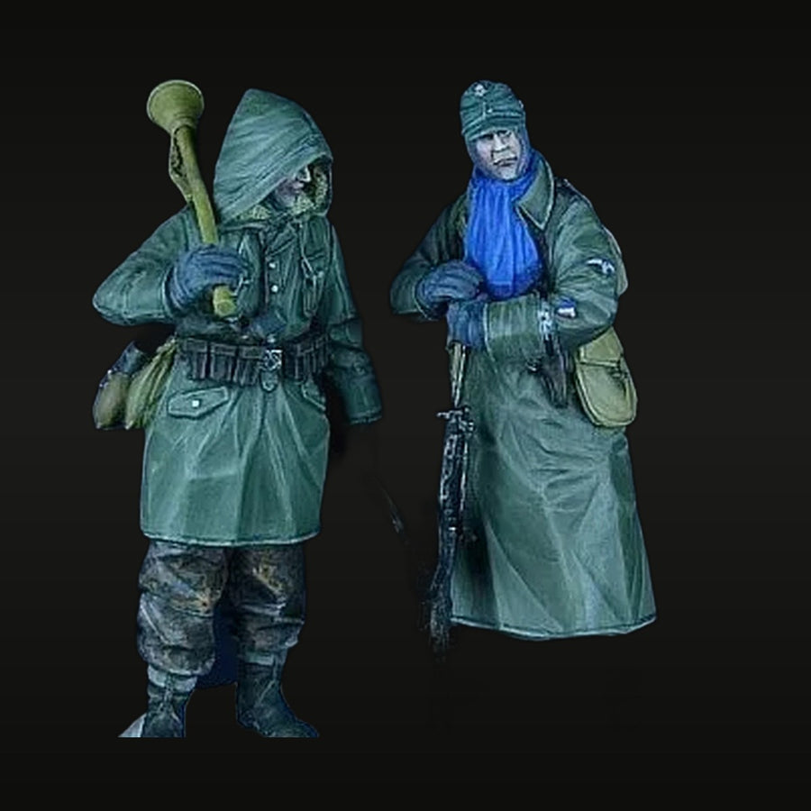 WWII German Panzer Grenadier Winter 1943 1/35 Resin Figure Set - unpainted resin model kit