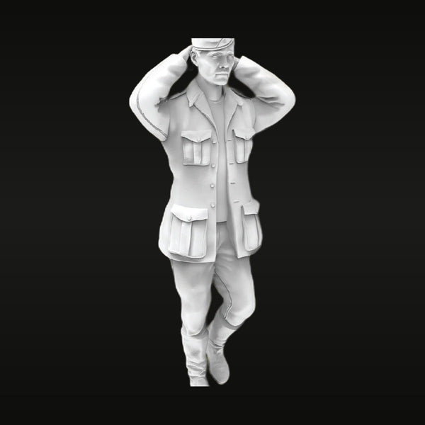 WWII British Soldier Tropical Dress Relaxed Pose 1/35 Resin Figure Kit