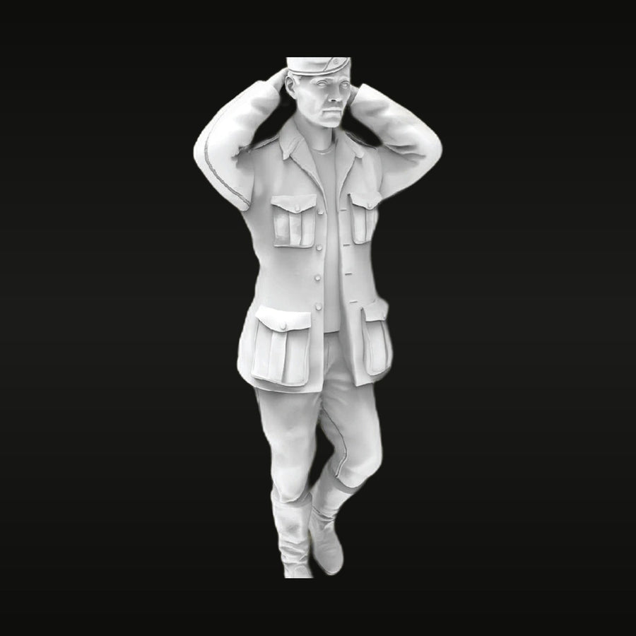 WWII British Soldier Tropical Dress Relaxed Pose 1/35 Resin Figure Kit - unpainted resin model kit