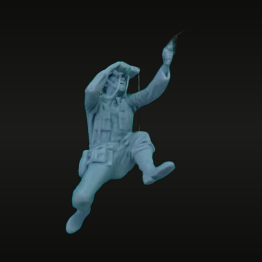 WWII German Soldier Signaling Action Pose 1/35 Resin Figure Kit - unpainted resin model kit