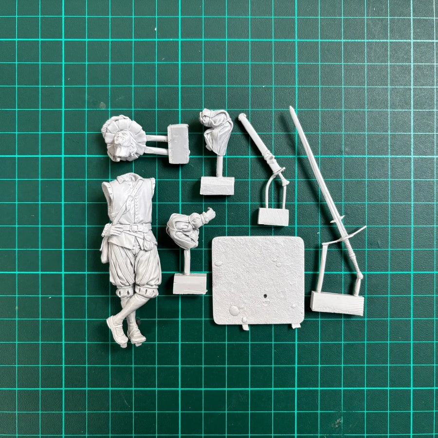 1/24 Resin Unpainted Model Kit, Federer'S Worm Barrett Schwankert Unassembled and Unpainted GK