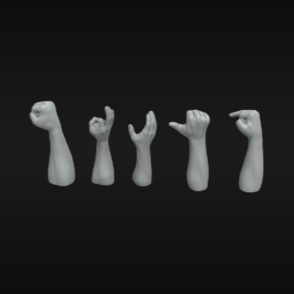 Right Hand Gesture Set 1/35 Scale Resin Miniature Kit