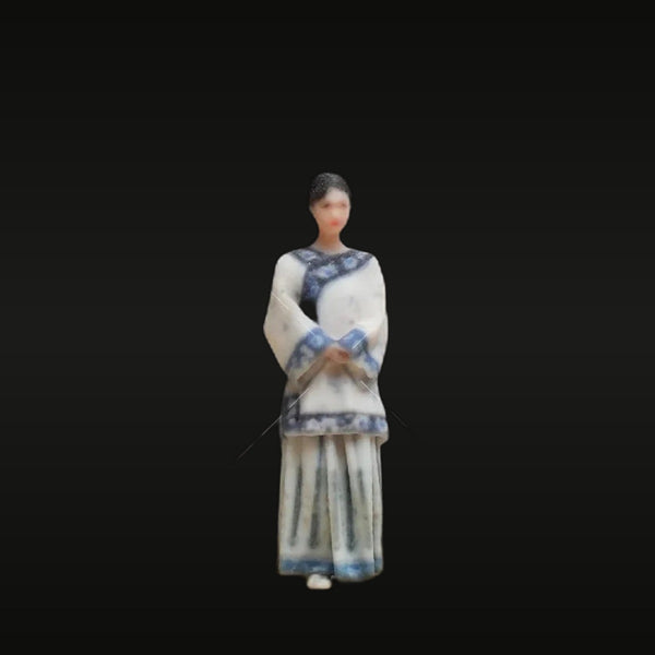 Republican Era Chinese Woman Traditional Dress 1/64 Resin Figure