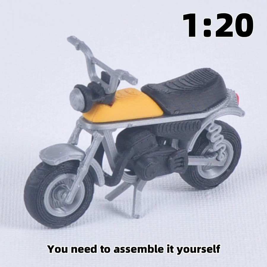 Assembly Scale Set Static Plastic Model Kit Motorcycle Motorbike 1/20