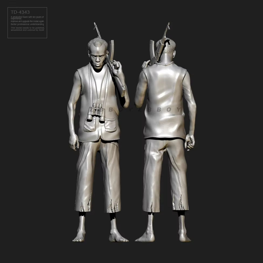 1/35 50Mm Resin Soldier Model Kits Figure Colorless and Self-Assembled TD-4343
