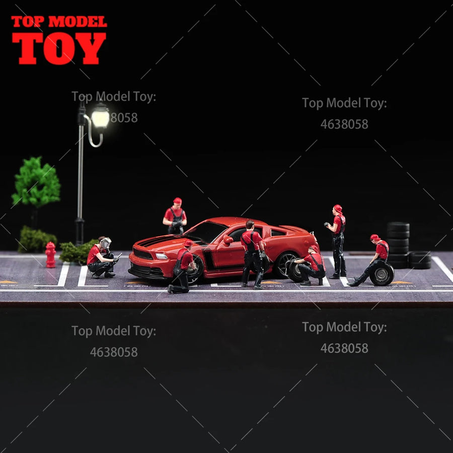 Red Fire Hydrant 1/64 Resin Figure Model - resin model view 4
