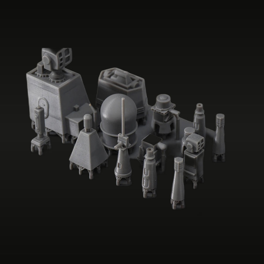 Modern Military Forward Operating Base Terrain Accessory Set Resin Kit - unpainted resin model kit