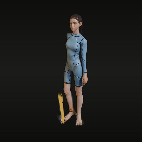 Female Surfer with Surfboard 1/20 Scale Resin Figure Kit