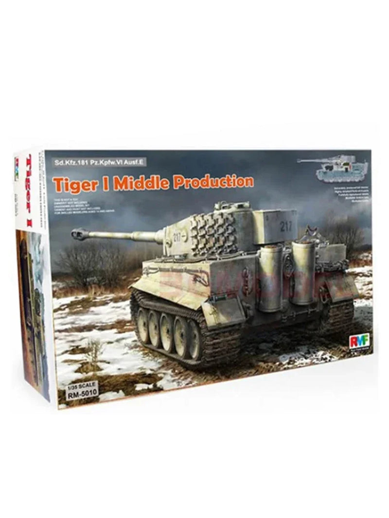 Ryefield Model 1/35 Diy Toys RM-5010 Tiger 1 Heavy Tank Medium Type,(Full Internal Kit)-Scale Model Kit