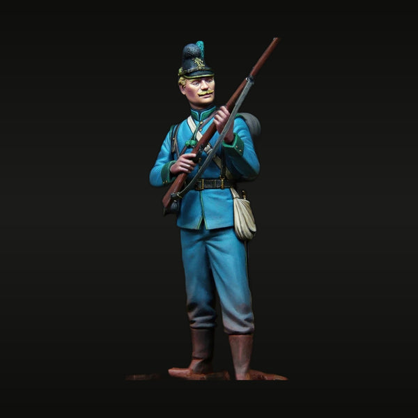 Bavarian Infantry Soldier Napoleonic Era Rifle 75mm Resin Figure Kit