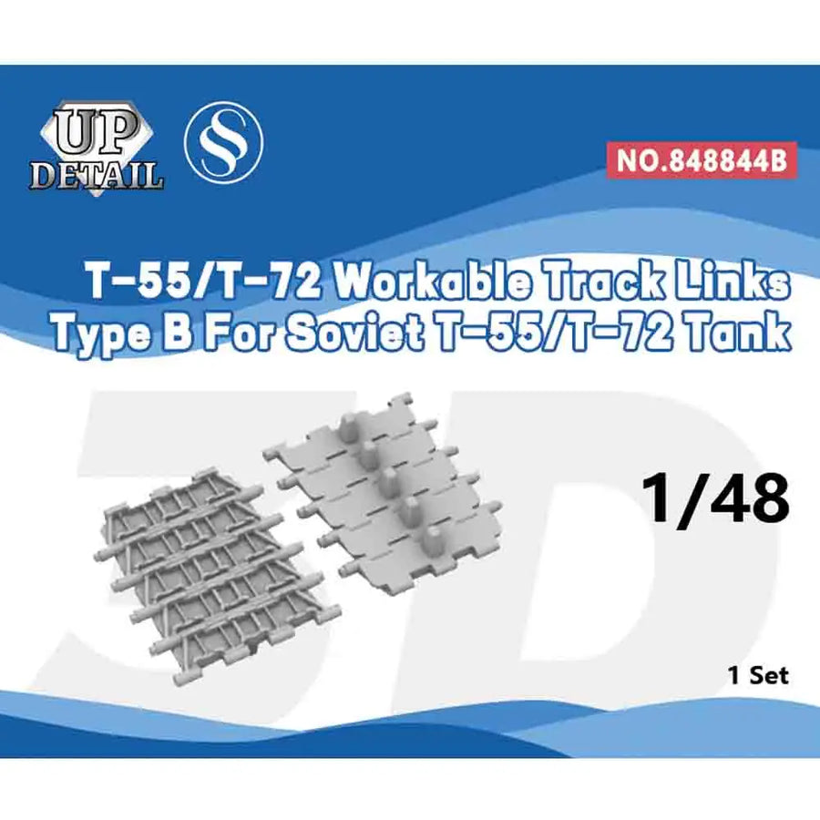 MRY-SFW SS844B 1/72 1/48 1/35 Model Upgrade Parts Workable Track Links for Soviet T-55/T-72 Tank Type B