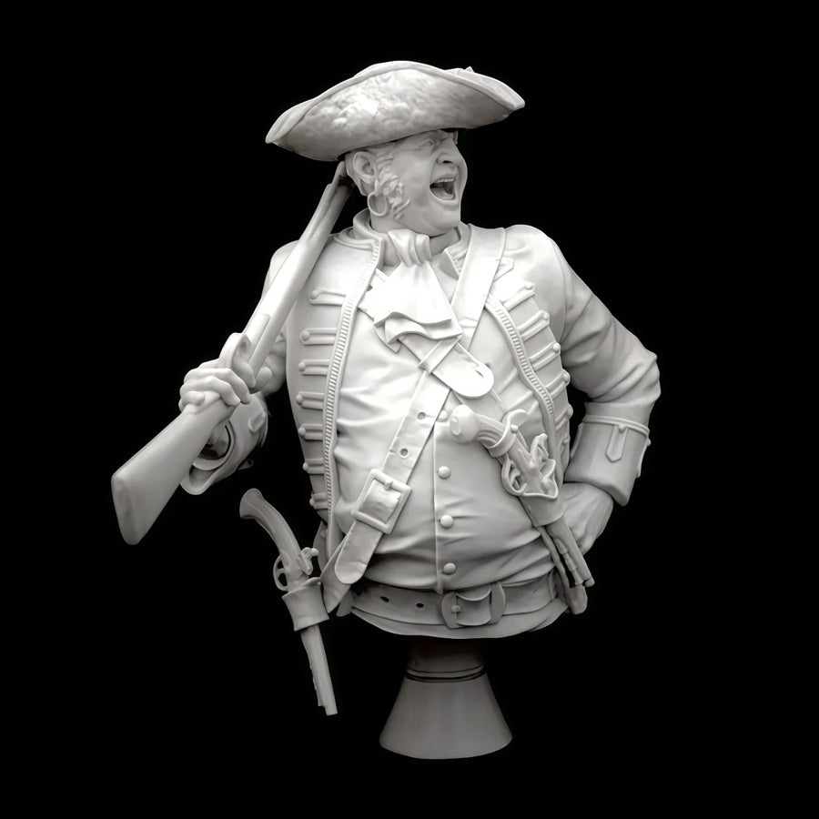 1/10 Scale Resin Unpainted Model Kit, Military Theme, Bust of Pirate Captain, Unassembled and Unpainted GK