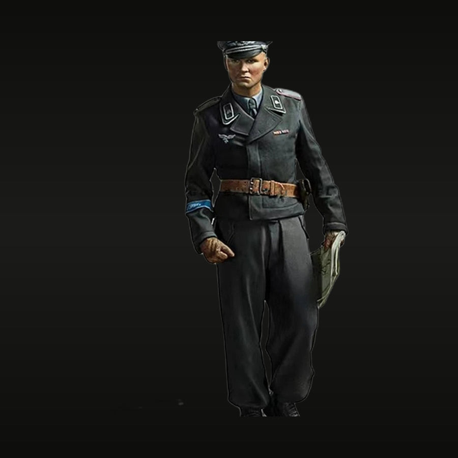 WWII German Luftwaffe Officer with Briefcase 1/35 Resin Figure Kit - unpainted resin model kit
