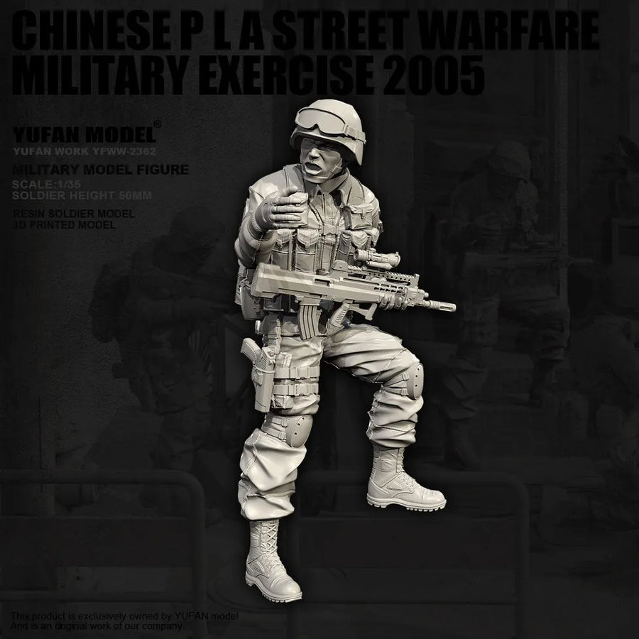 Modern Chinese PLA Special Forces with Tactical Body Armor 1/35 Resin Figure Kit - resin model view 2
