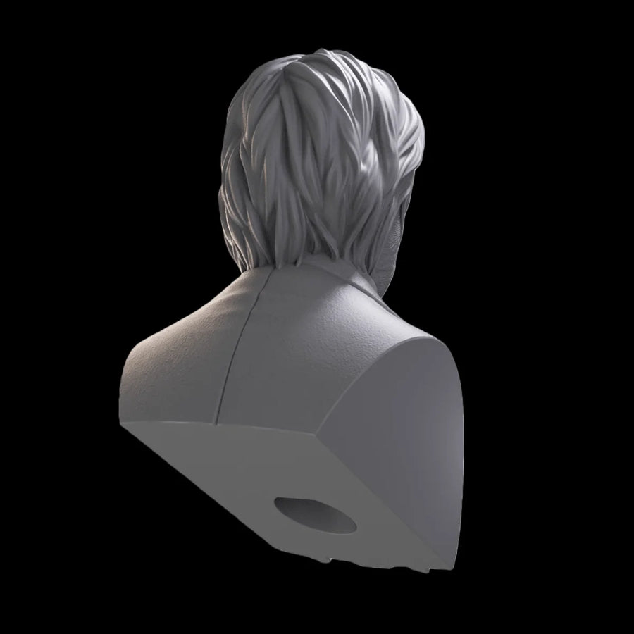 Modern Male Suited Character with Long Hair 35mm Resin Bust - resin model view 2