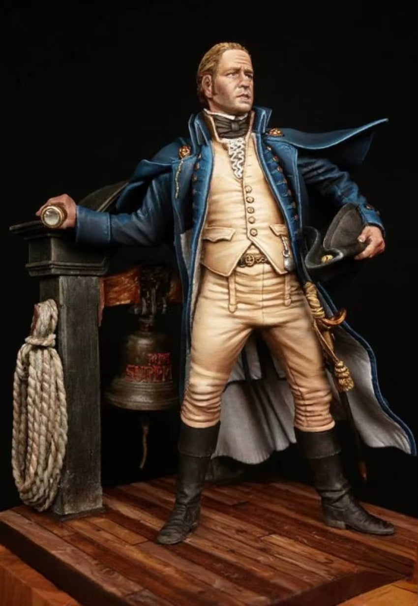 Napoleonic Royal Navy Officers 1805 75mm Resin Figure Kit (Set of 2) - resin model view 3