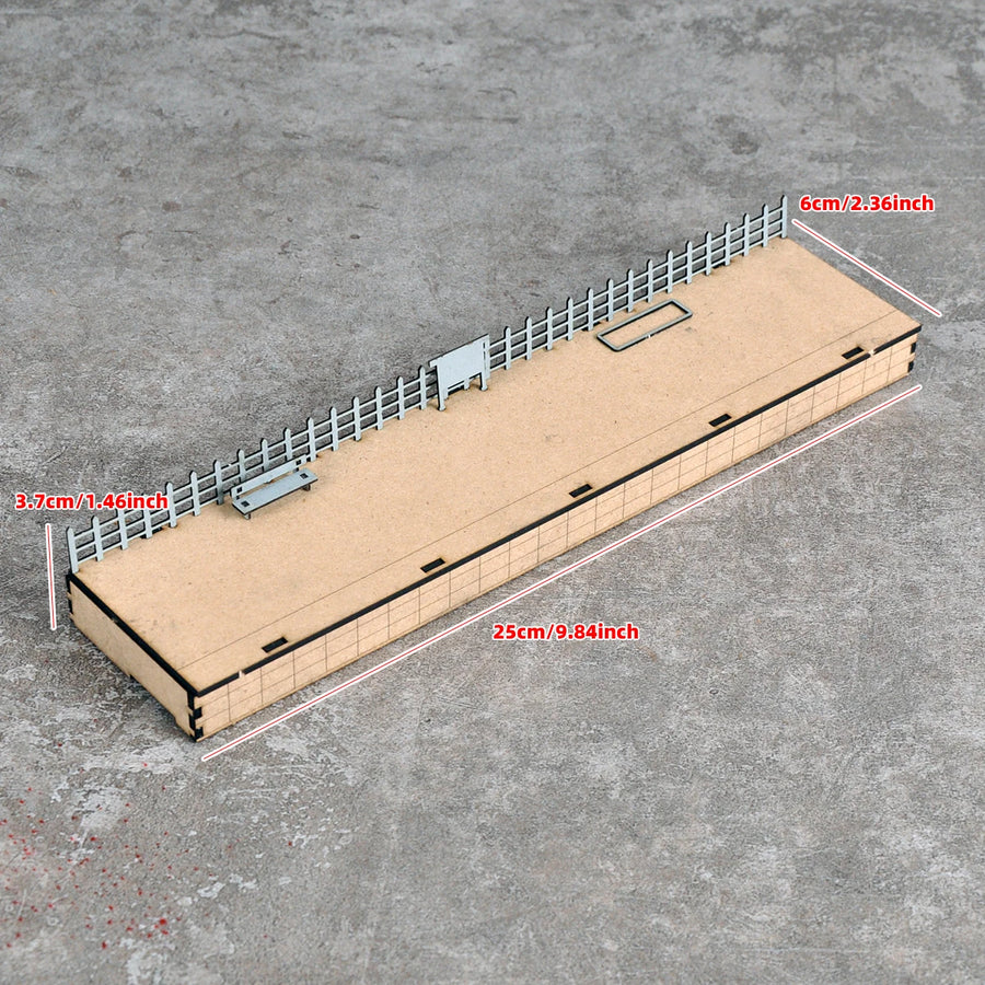 Assembly Architectural Sand Table Train Railway Residence Dwelling Railway Station Platform Diorama Scale Model Kit 1/87