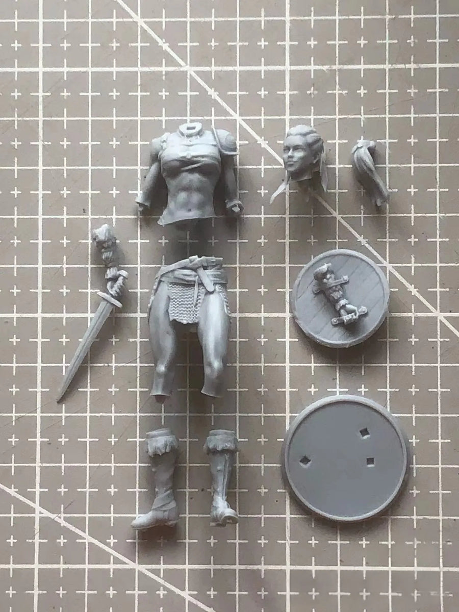 Resin Model Kit 75MM Ancient Roman Female Warrior