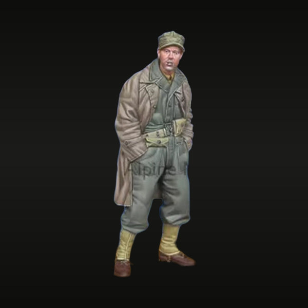 WWII German Army Soldier with Greatcoat and Puttees 1/35 Resin Figure Kit