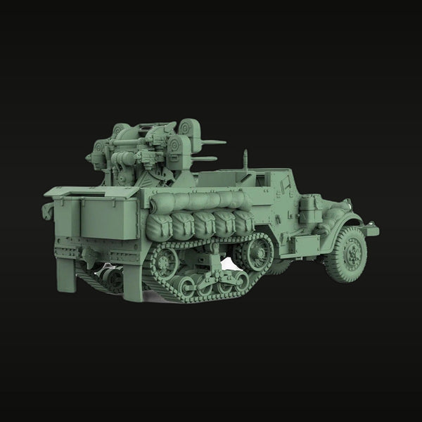 WWII US M16 Multiple Gun Motor Carriage Halftrack 1/72 Resin Vehicle Kit