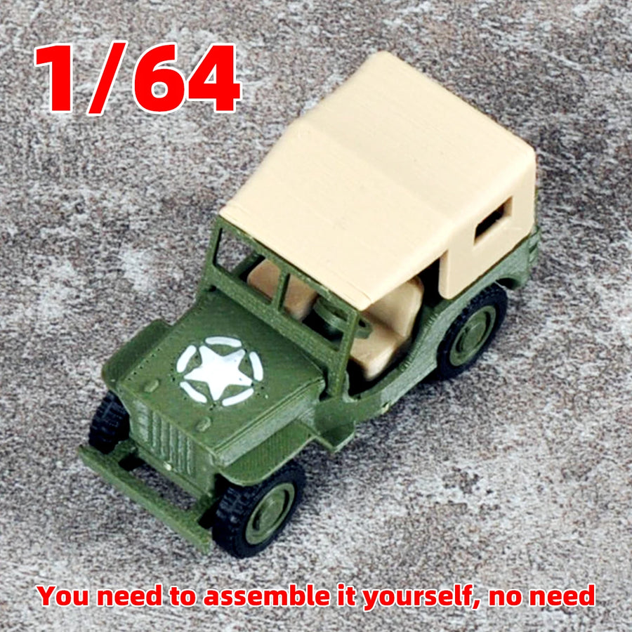Assembly Scale Set Static Plastic Model Kit General—Purposecar SUV Off-Road Vehicle Car Artillery 1/64