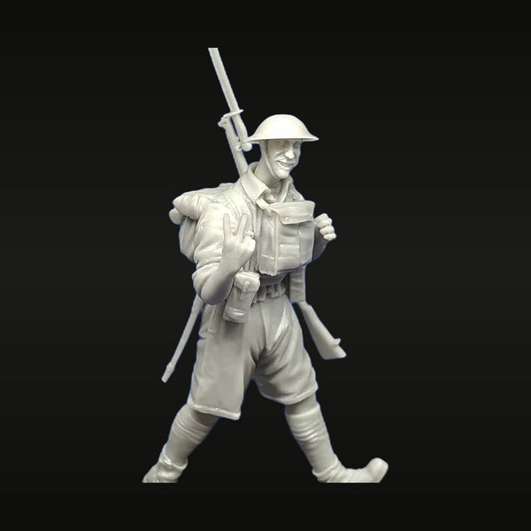 WWII British Desert Soldier Lee-Enfield with Bayonet 1/35 Resin Figure