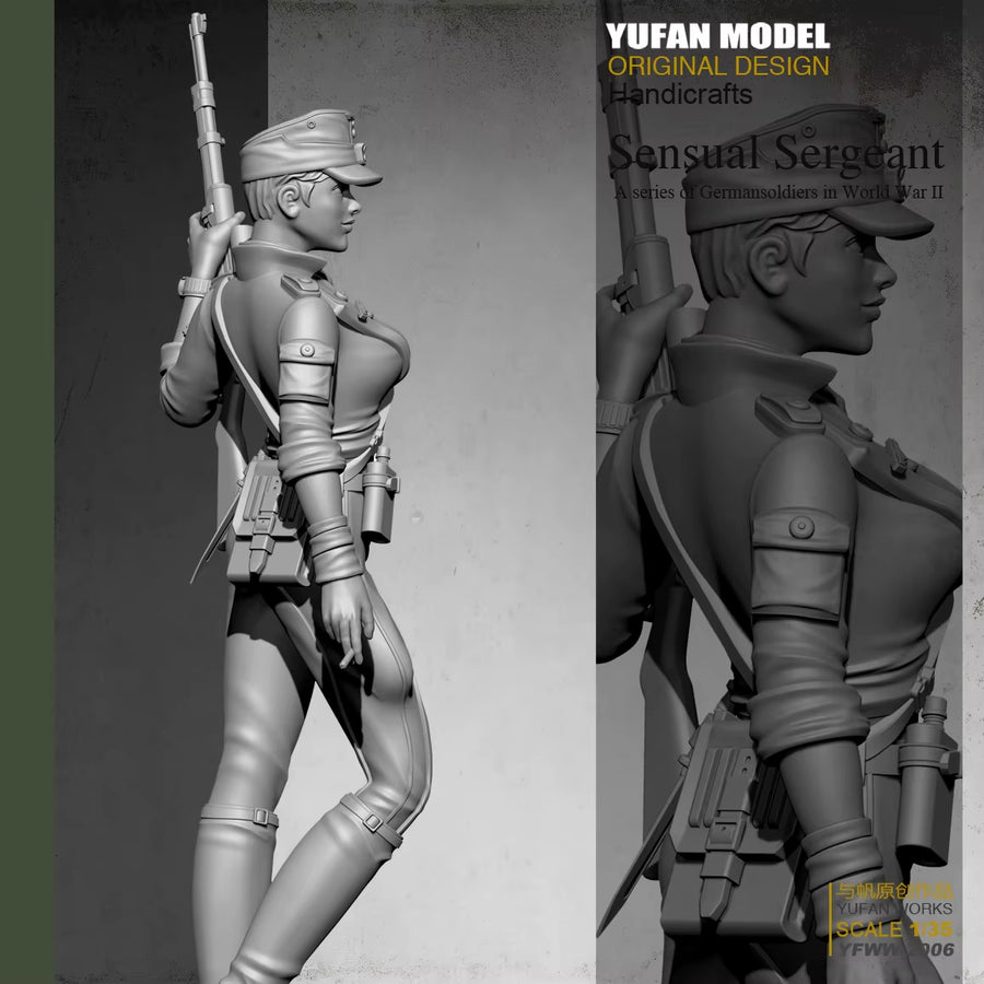 1/35 Female Sniper Resin Soldier Colorless and Self-Assembled Yfww-2006