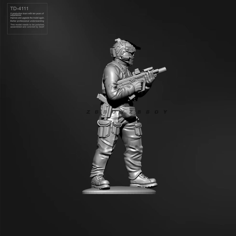 38MM 50MM Resin Soldier Model Kits Figure Colorless and Self-Assembled 3D Printing TD-4111