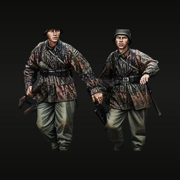 WWII German Infantry Soldiers with Rifles 1/35 Resin Figure Set