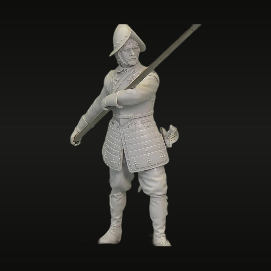 17th Century European Pikeman 75mm Resin Figure Kit - unpainted resin model kit