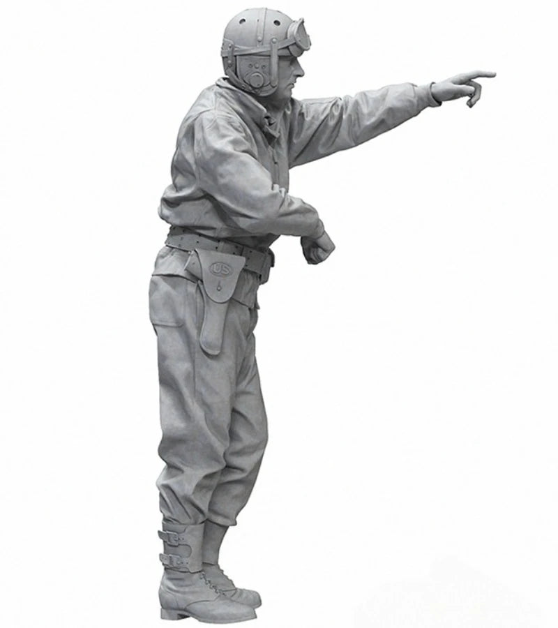 1/16 Scale Die-Cast Resin Figure Model Kit US M8 Armored Vehicle Crew Unassembled and Unpainted