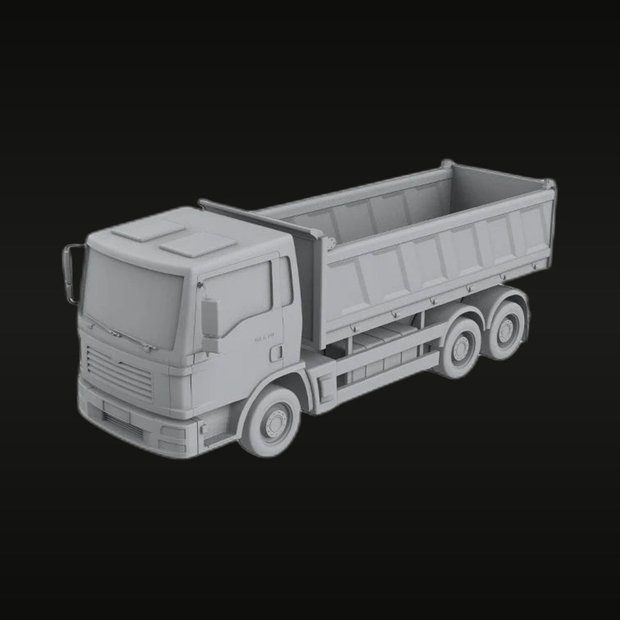 Dump Truck with Tipper Bed 1:87 Scale Resin Model Kit - unpainted resin model kit